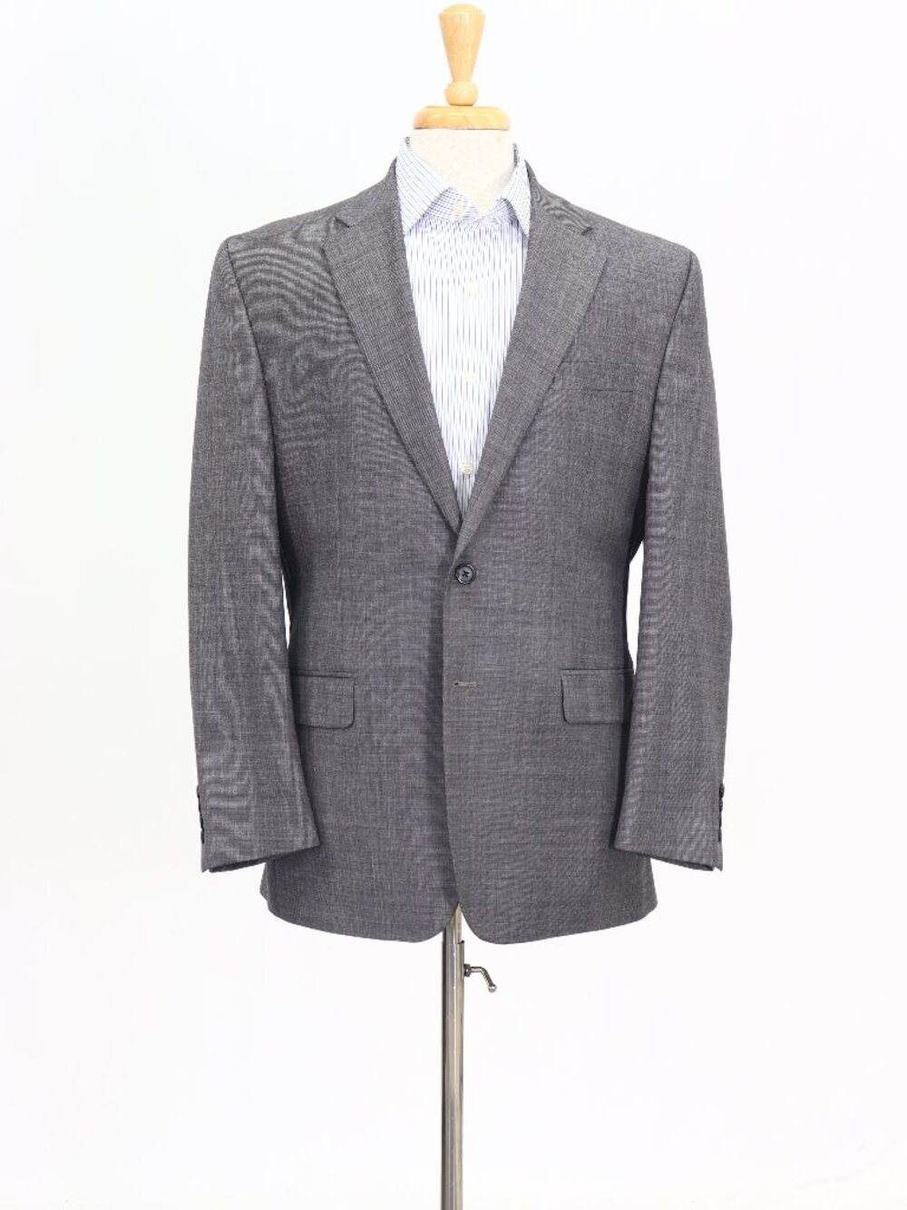 Chaps 42R Gray Blazer Sport Coat Jacket 2-Button Solid W955